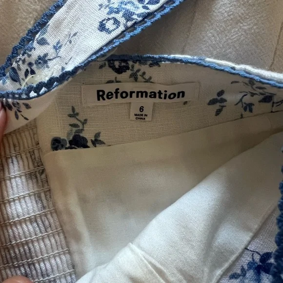 Reformation Eloise Floral Linen Top - Picture 3 of 3